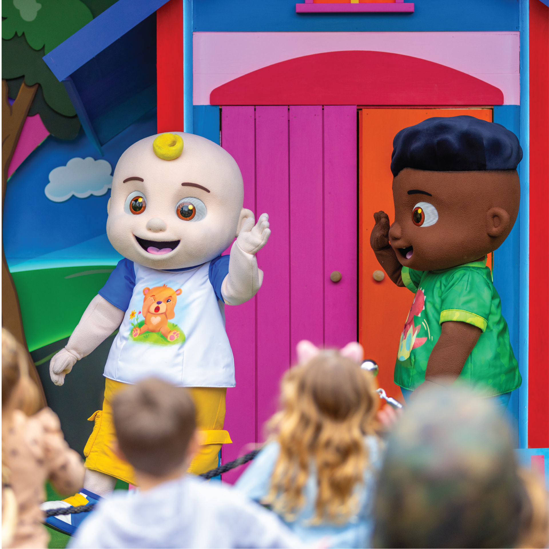 CoComelon characters Cody and JJ at Chessington World of Adventures Resort