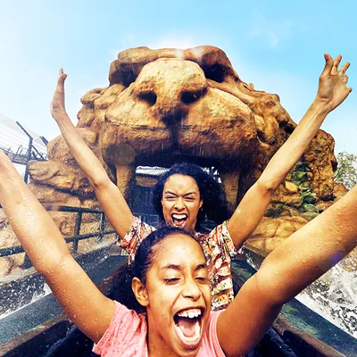 People on Tiger Rock at Chessington World of Adventures Resort