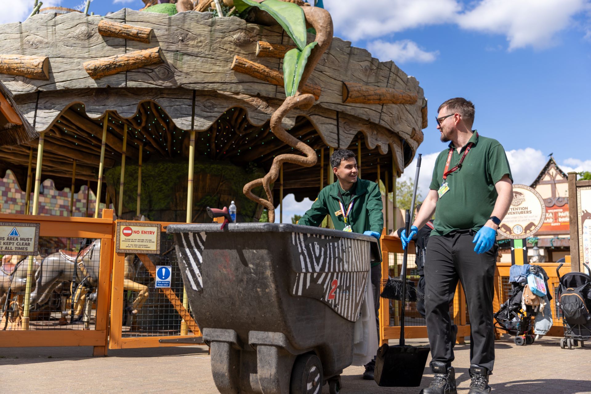 Chessington World of Adventures staff walking around the Theme Park